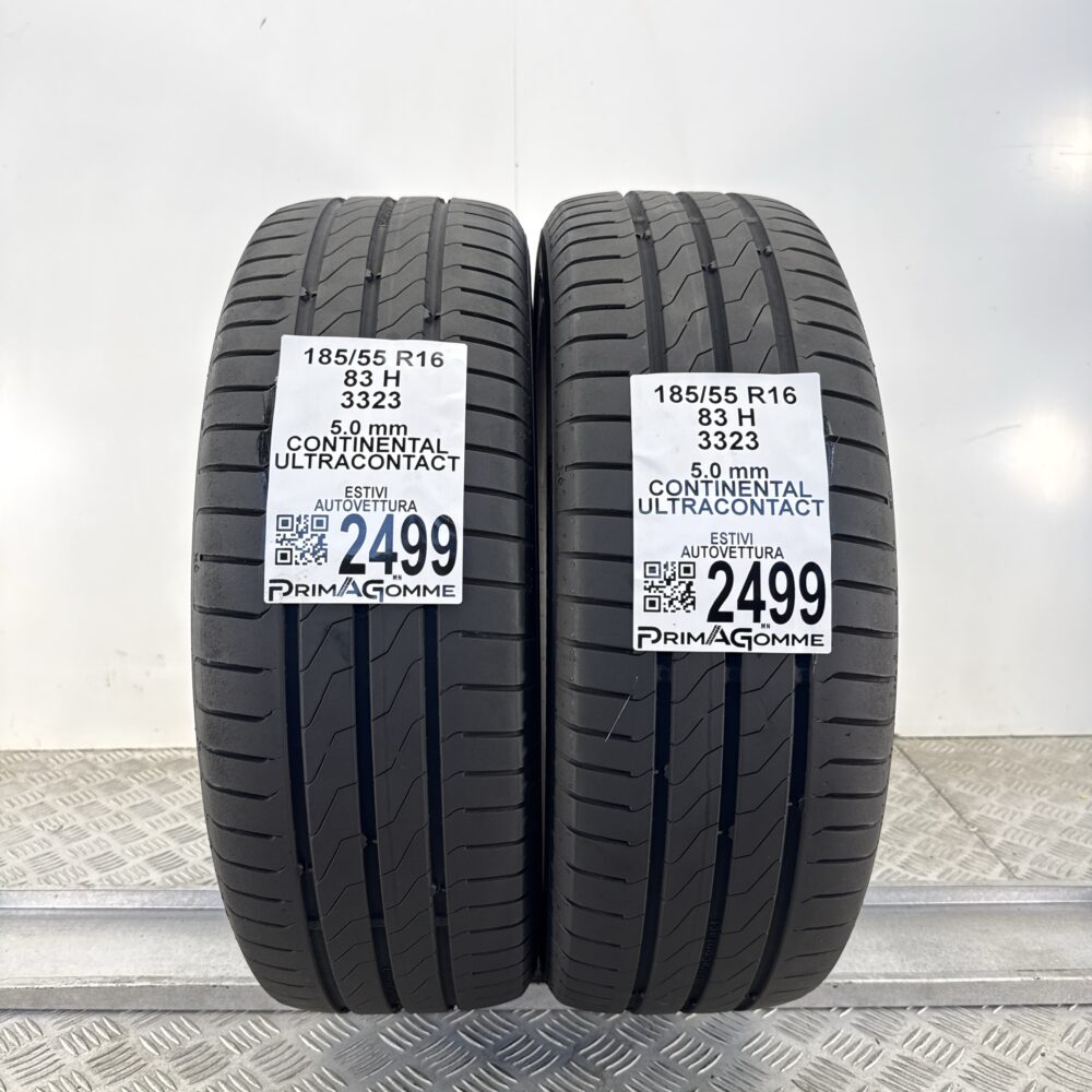 Gomme Usate 185 55 R16 83H Continental UltraContact 71% Estive