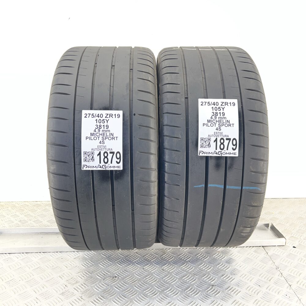 Pneumatici Usati 275 40 ZR19 105Y Michelin Pilot Sport 4S Estive
