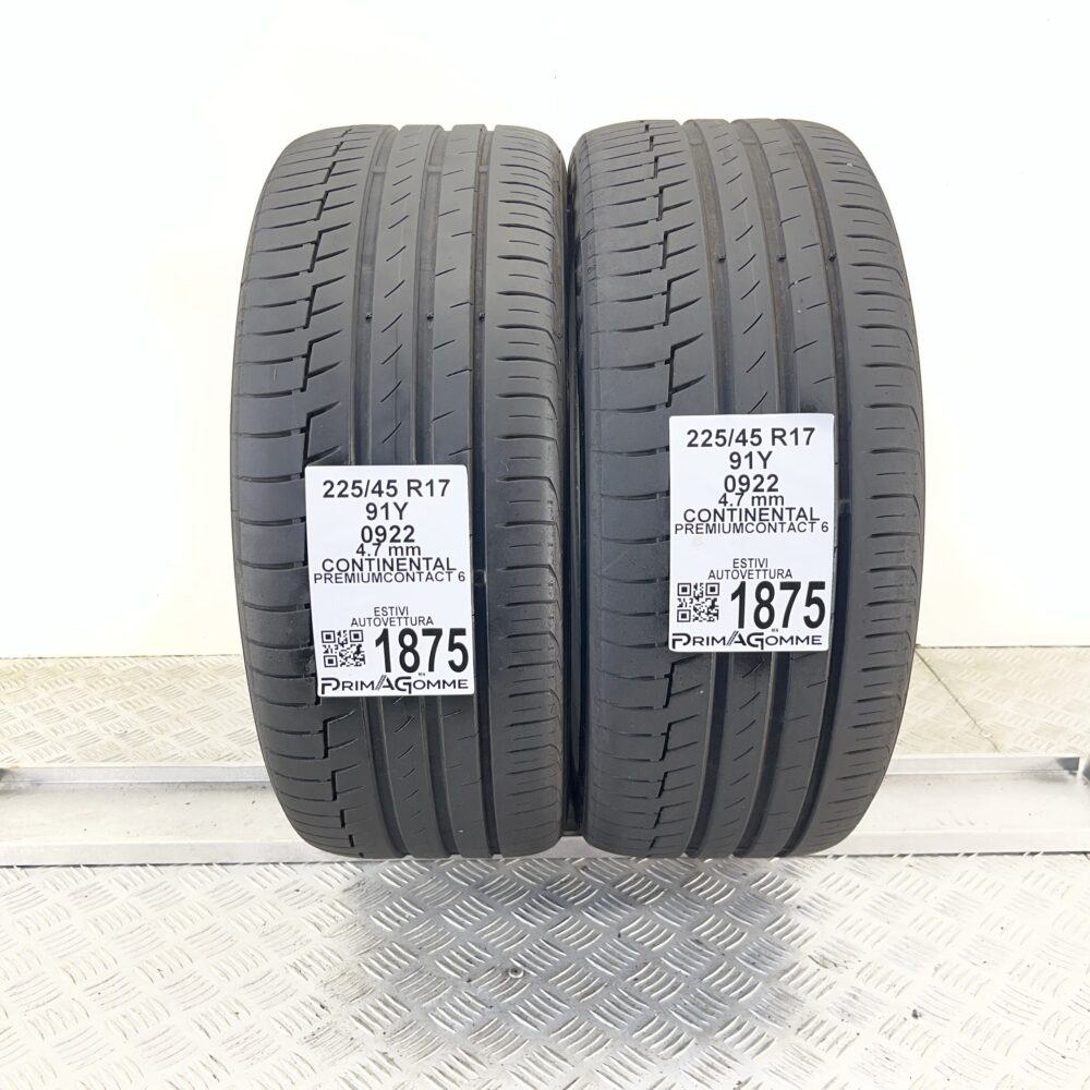 Pneumatici Usati 225 45 R17 91Y CONTINENTAL PremiumContact 6 Estive - immagine 4