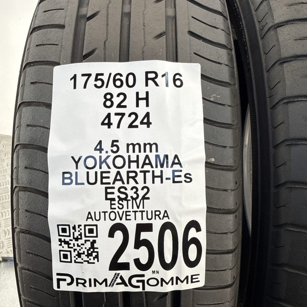 Gomme Usate 175 60 R16 82H Yokohama BLUEARTH-Es ES32 Estive - immagine 3