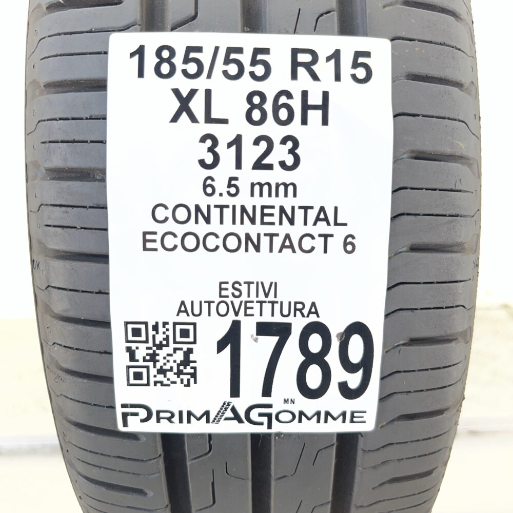 Pneumatico Usato 185 55 R15 XL 86H Continental EcoContact 6 93% Estivo - immagine 3