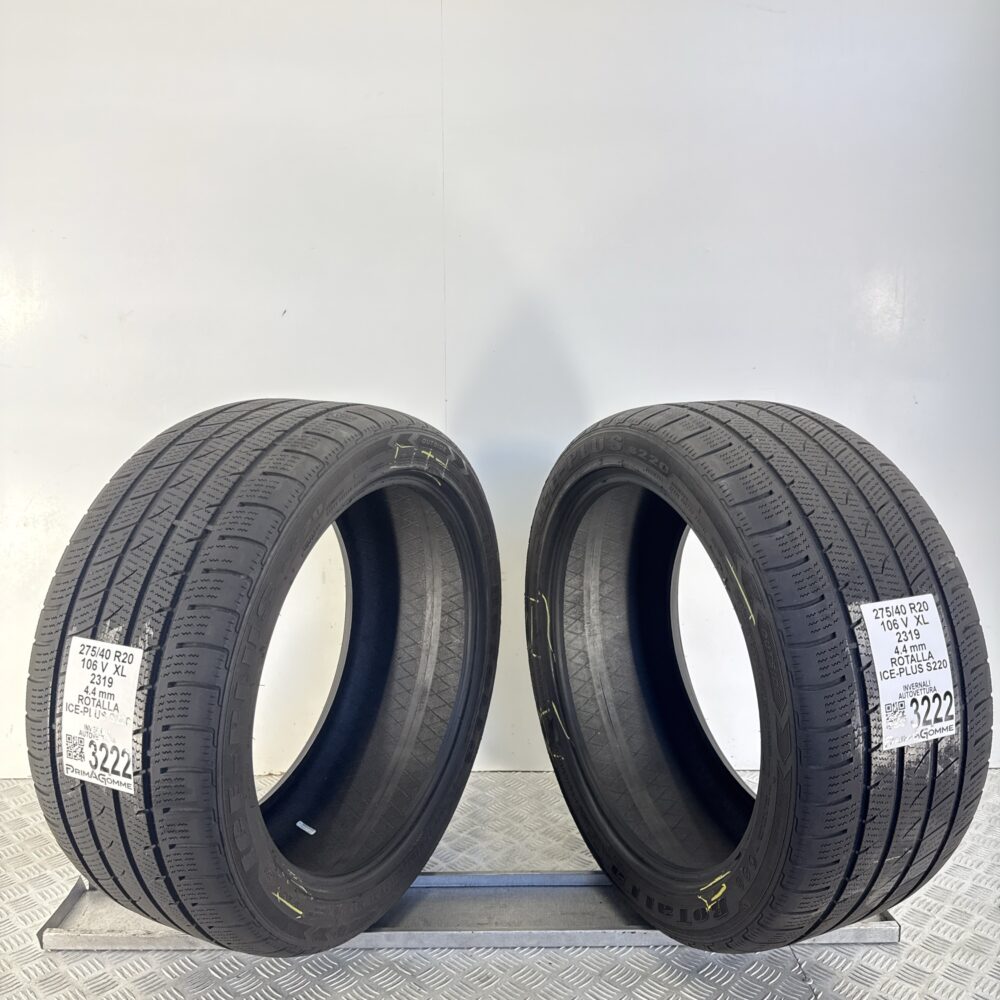 Gomme Usate 275 40 R20 XL 106V Rotalla Ice-Plus S220 Invernali - immagine 6