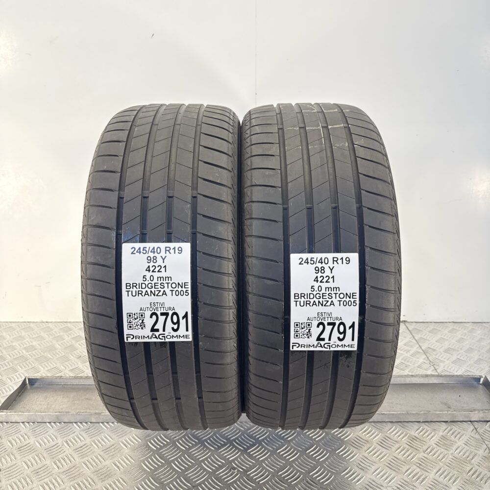 Gomme Usate 245 40 R19 98Y Bridgestone Turanza T005 71% Estive - immagine 8