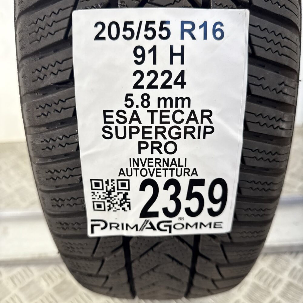 Gomma Usata 205 55 R16 91H Esa Tecar Supergrip Pro 73% Invernale - immagine 3