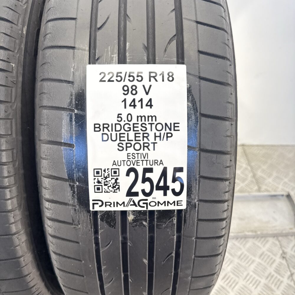 Gomme Usate 225 55 R18 98V Bridgestone Dueler H/P Sport 71% Estive - immagine 3