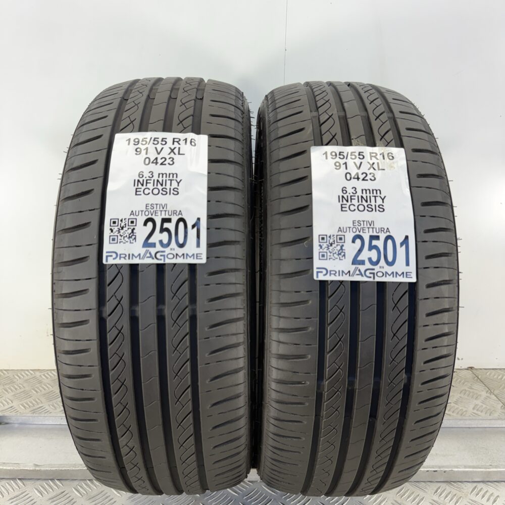 Gomme Usate 195 55 R16 XL 91V Infinity Ecosis 90% Estive