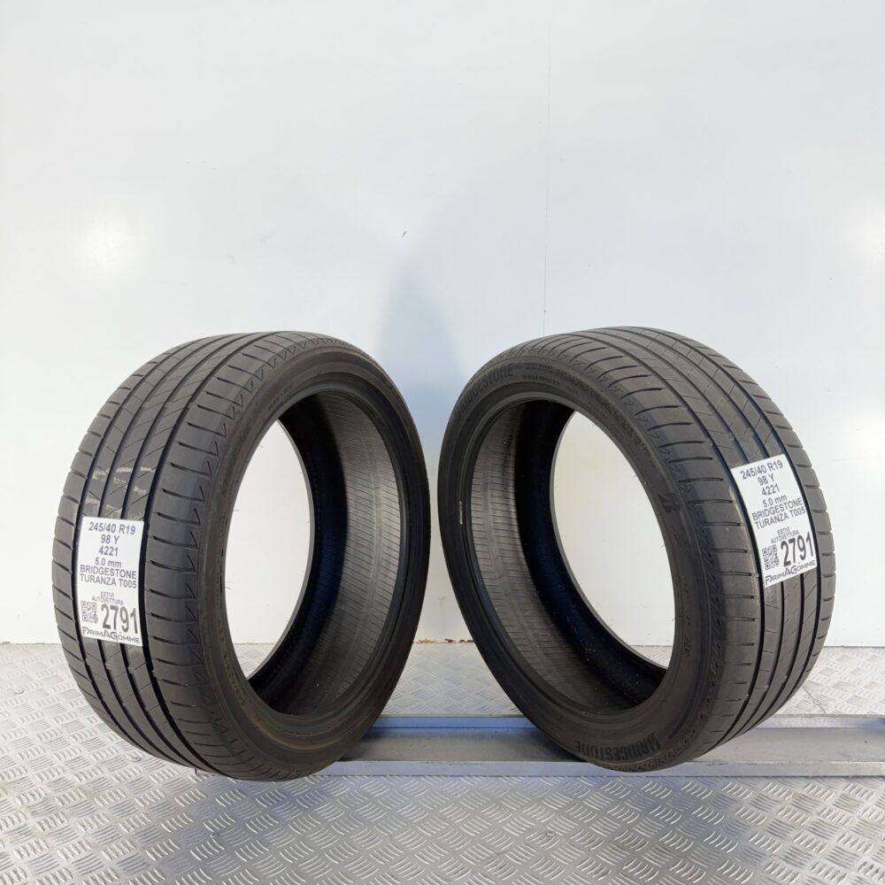 Gomme Usate 245 40 R19 98Y Bridgestone Turanza T005 71% Estive - immagine 7
