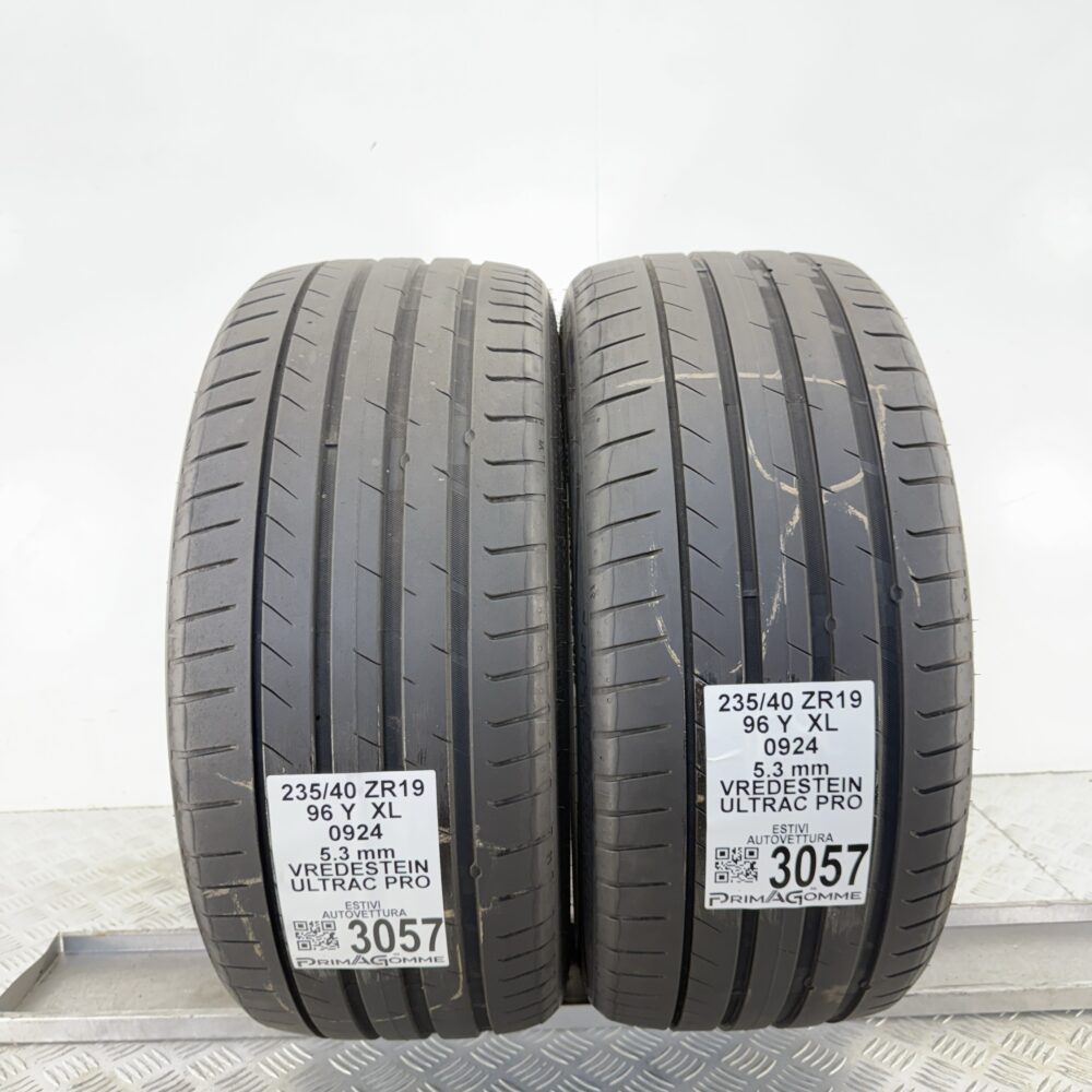 Gomme Usate 235 40 ZR19 XL 96Y Vredestein Ultrac Pro 76% Estive