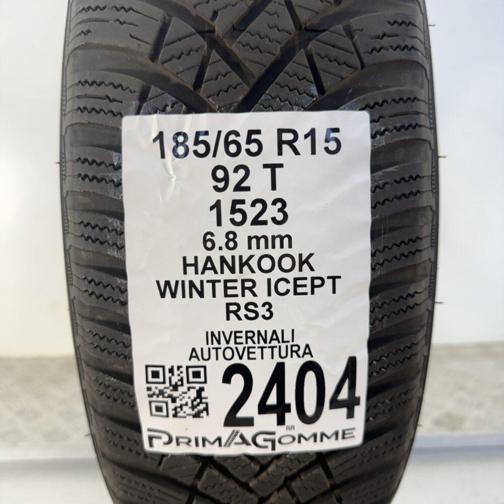 Gomma Usata 185 65 R15 92T Hankook Winter Icept RS3 85% Invernale - immagine 3