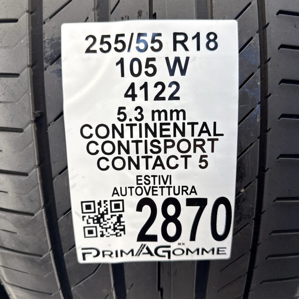 Gomme Usate 255 55 R18 105W Continental ContiSport Contact 5 76% Estive - immagine 3