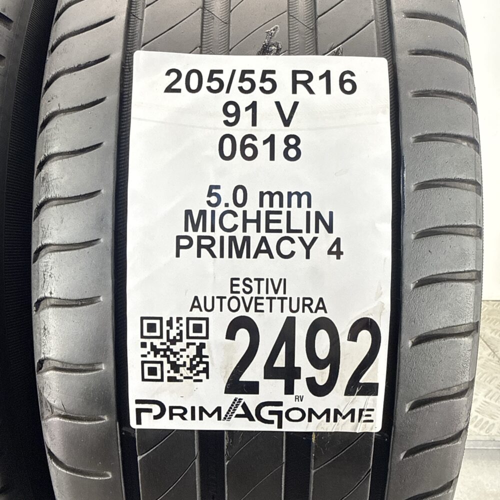 Gomme Usate 205 55 R16 91V Michelin Primacy 4 71% Estive - immagine 3