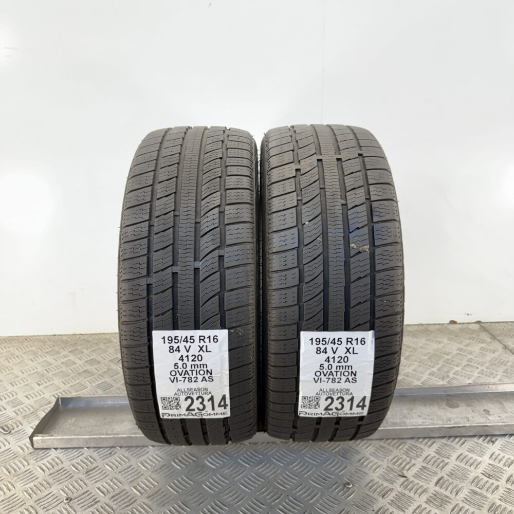 Gomme Usate 195 45 R16 XL 84V Ovation VI-782 AS 71% 4 Stagioni