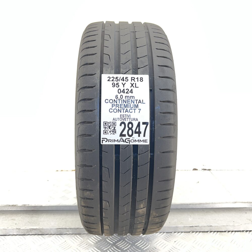 Gomma Usata 225 45 R18 XL 95Y Continental Premium Contact 7 86% Estivo