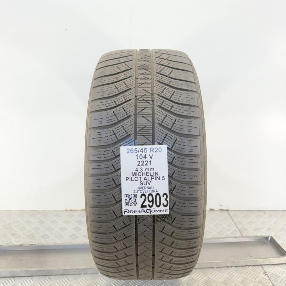 Gomma Usata 265 45 R20 104V Michelin Pilot Alpin 5 SUV Invernale