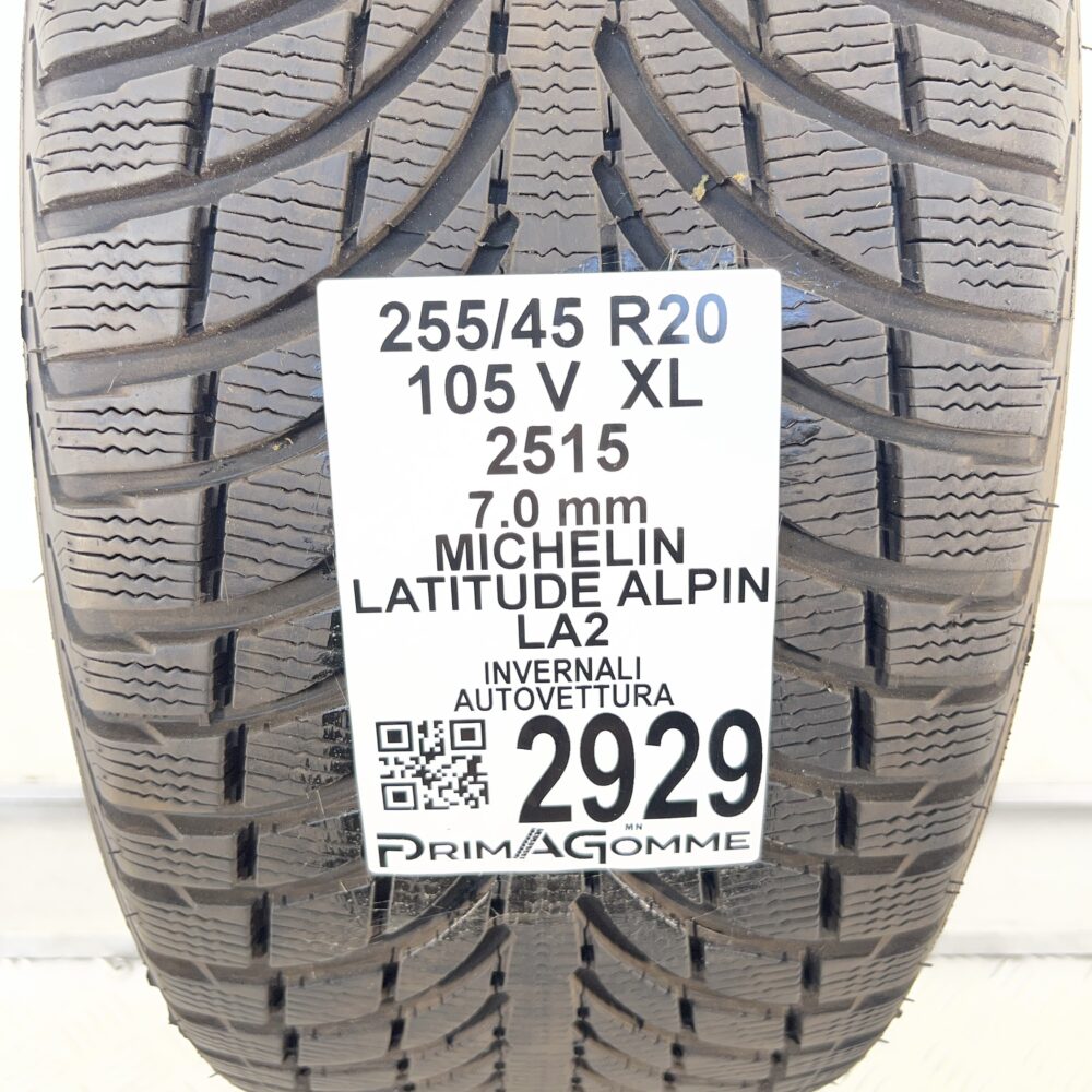 Gomma Usata 255 45 R20 XL 105V Michelin Latitude Alpin LA2 88% Invernale