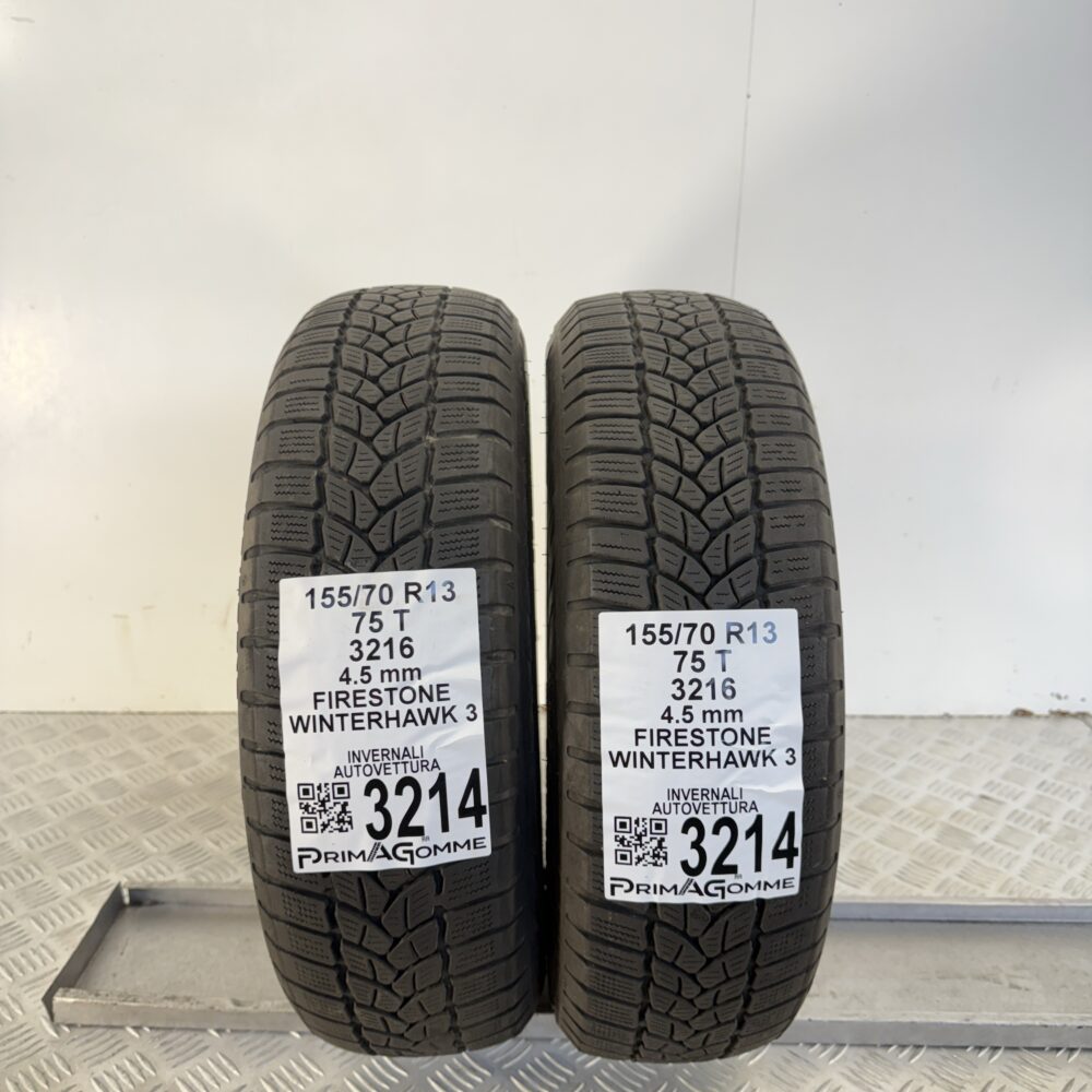 Gomme Usate 155 70 R13 75T Firestone Winterhawk 3 Invernali
