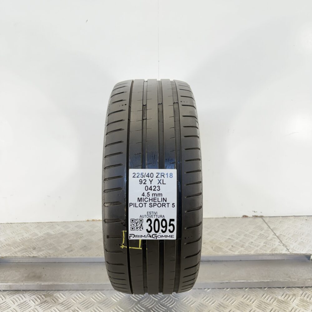 Gomma Usata 225 40 ZR18 XL 92Y MICHELIN Pilot Sport 5 Estivo