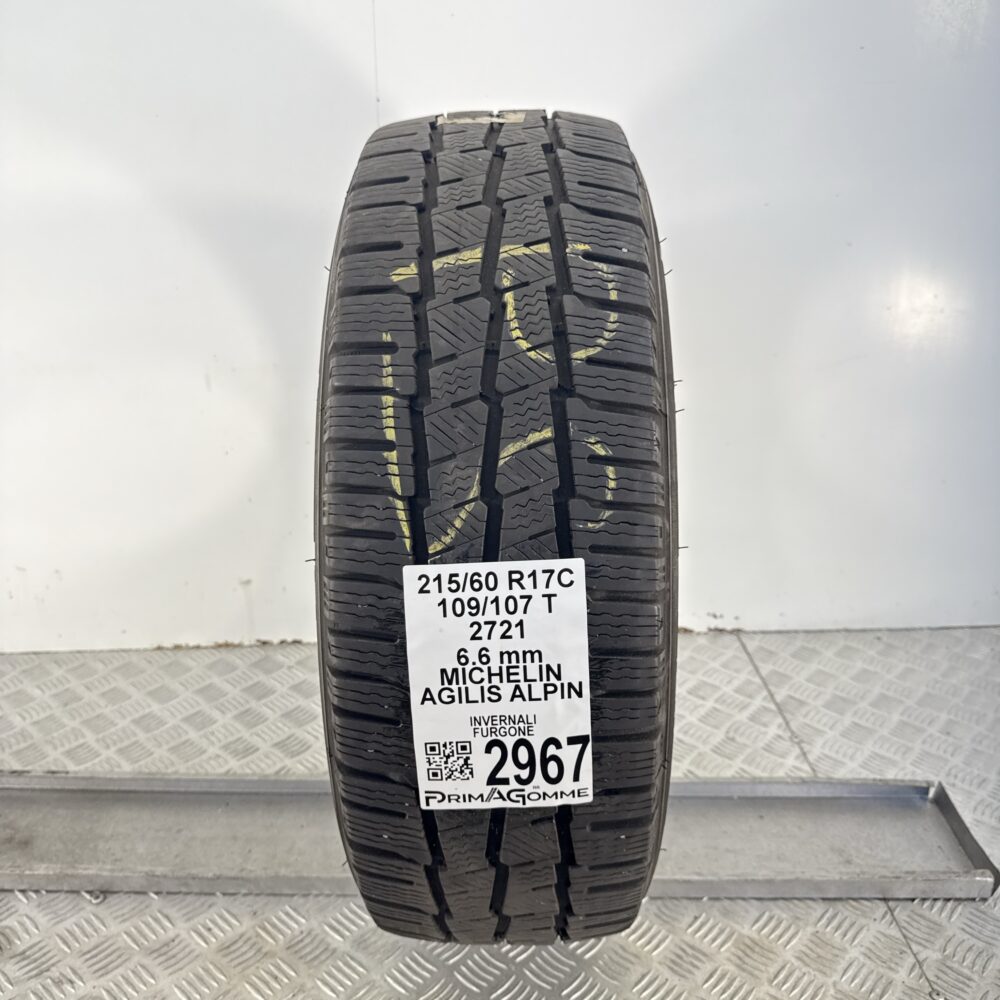 Gomma Usata 215 60 R17C 109/107T Michelin Agilis Alpin 73% Invernale