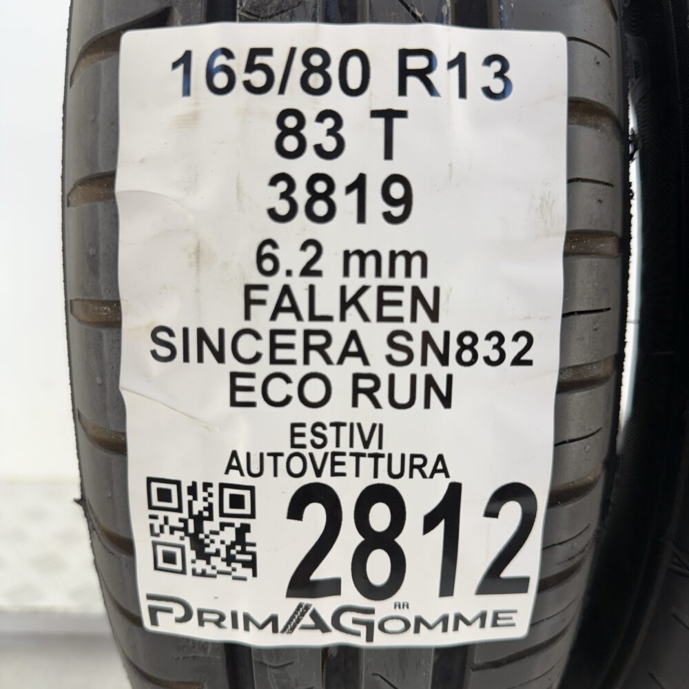 Gomme Usate 165 80 R13 83T Falken Sincera SN832 Eco Run 89% Estive - immagine 3