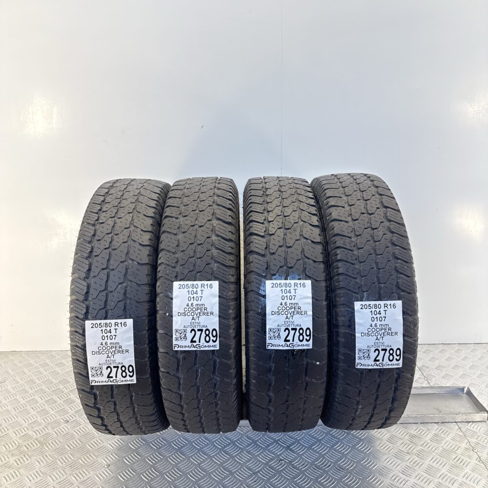 Gomme Usate 205 80 R16 104T Cooper Discoverer A/T Estive
