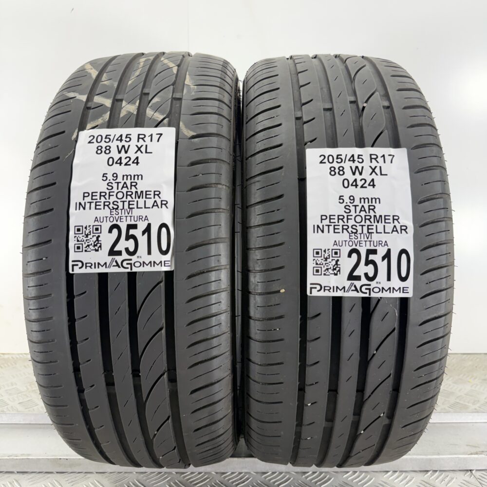 Gomme Usate 205 45 R17 XL 88W Star Performer Interstellar 84% Estive