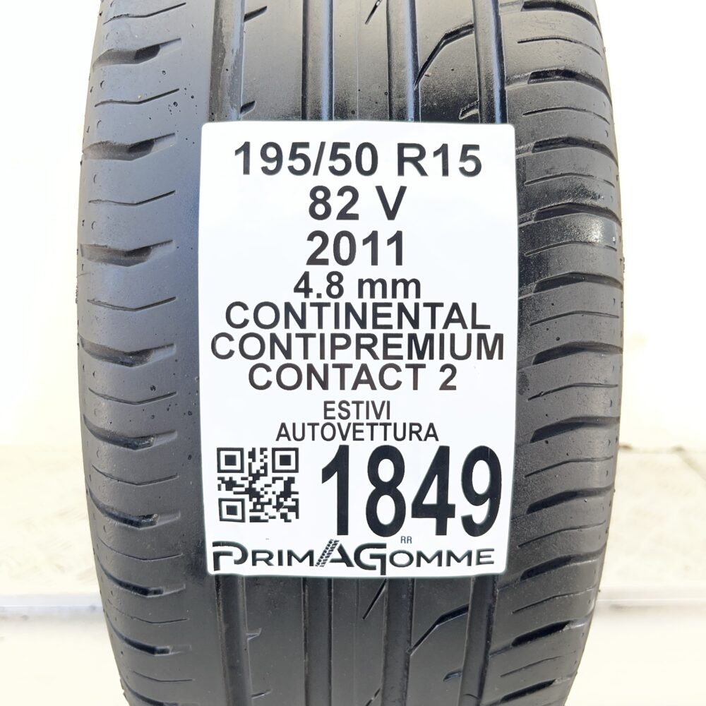 Pneumatico Usato 195 50 R15 82V CONTINENTAL Contipremium Contact 2 Estivo - immagine 3
