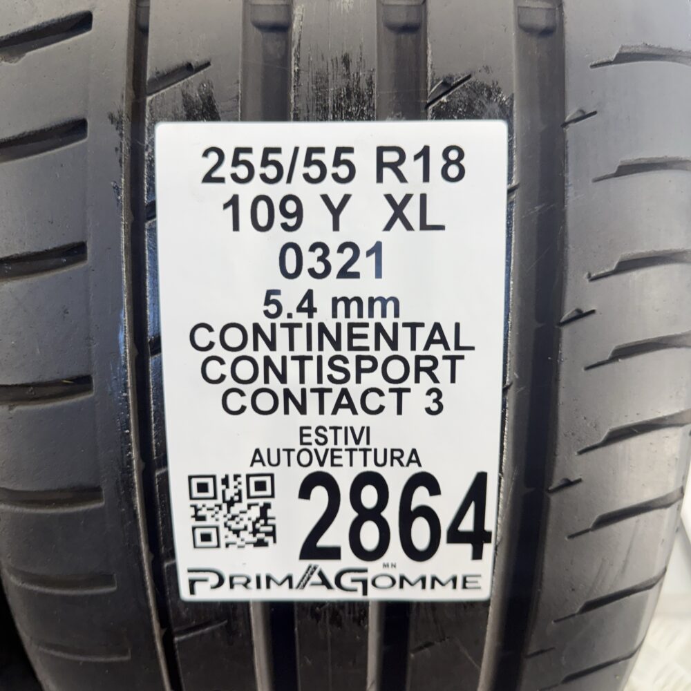 Gomme Usate 255 55 R18 XL 109Y Continental ContiSportContact 3 77% Estive - immagine 11