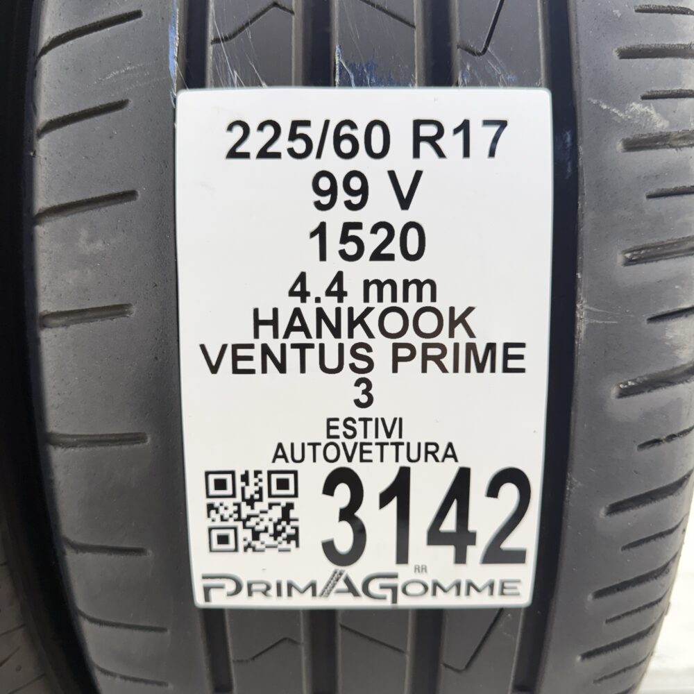 Gomme Usate 225 60 R17 99V Hankook Ventus Prime 3 Estive - immagine 3