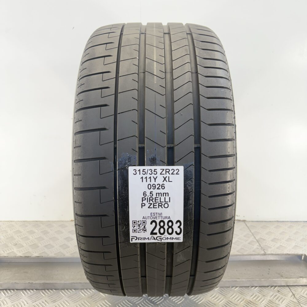 Gomma Usata 315 35 ZR22 XL 111Y Pirelli P Zero 93% Estivo