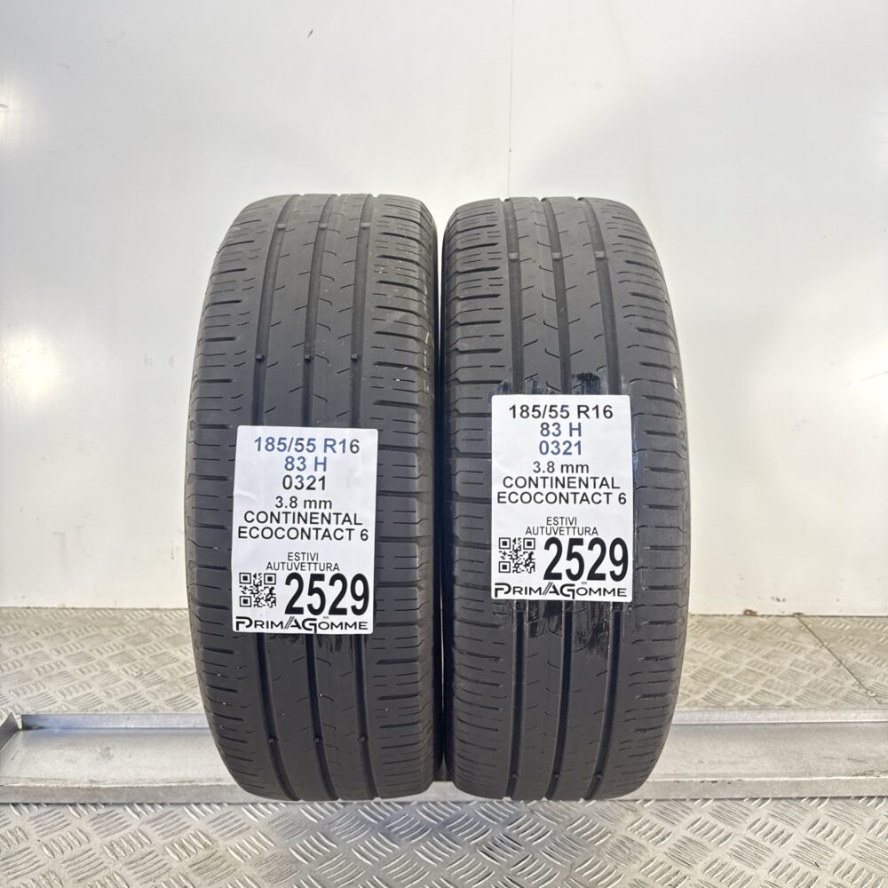 Gomme Usate 185 55 R16 83H Continental EcoContact 6 Estive