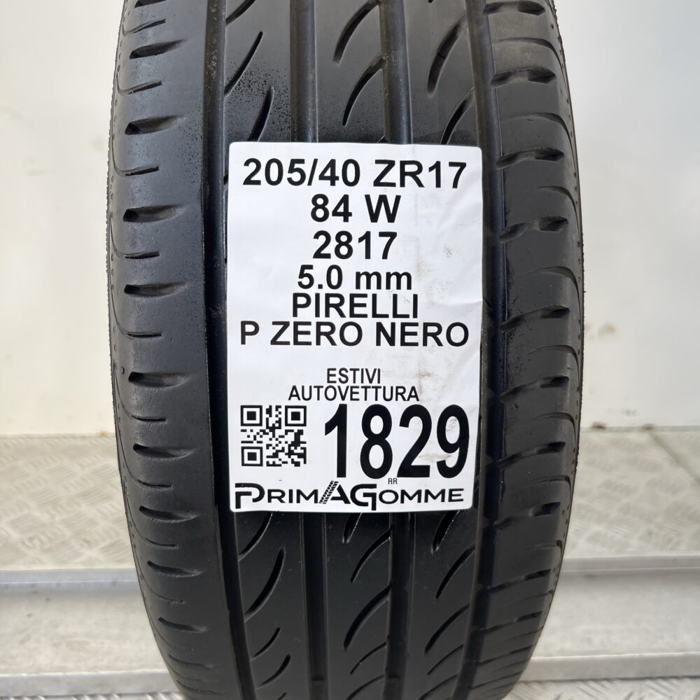 Pneumatico Usato 205 40 ZR17 84W PIRELLI P Zero Nero 71% Estivo - immagine 3