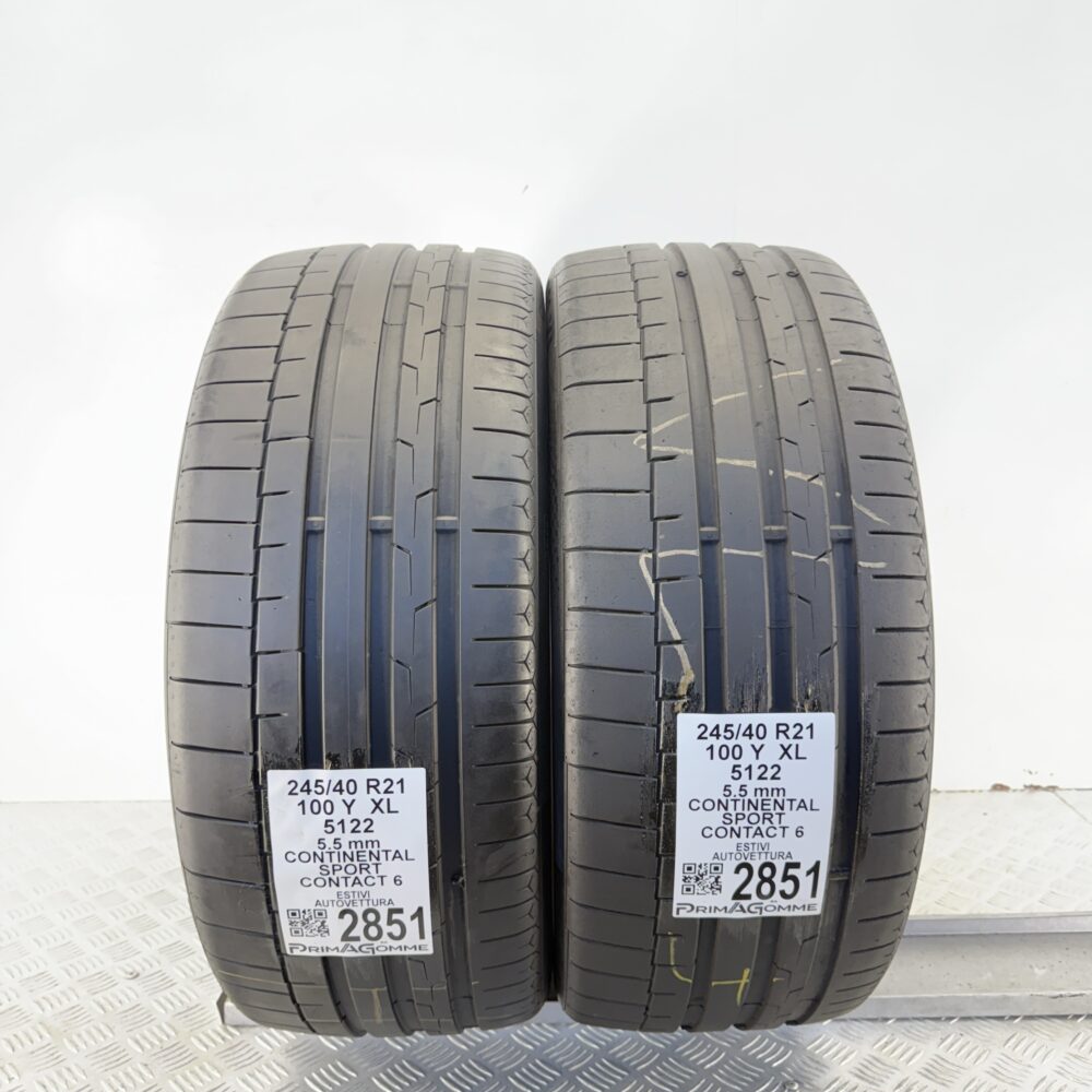 Gomme Usate 245 40 R21 XL 100Y Continental Sport Contact 6 79% Estive - immagine 4