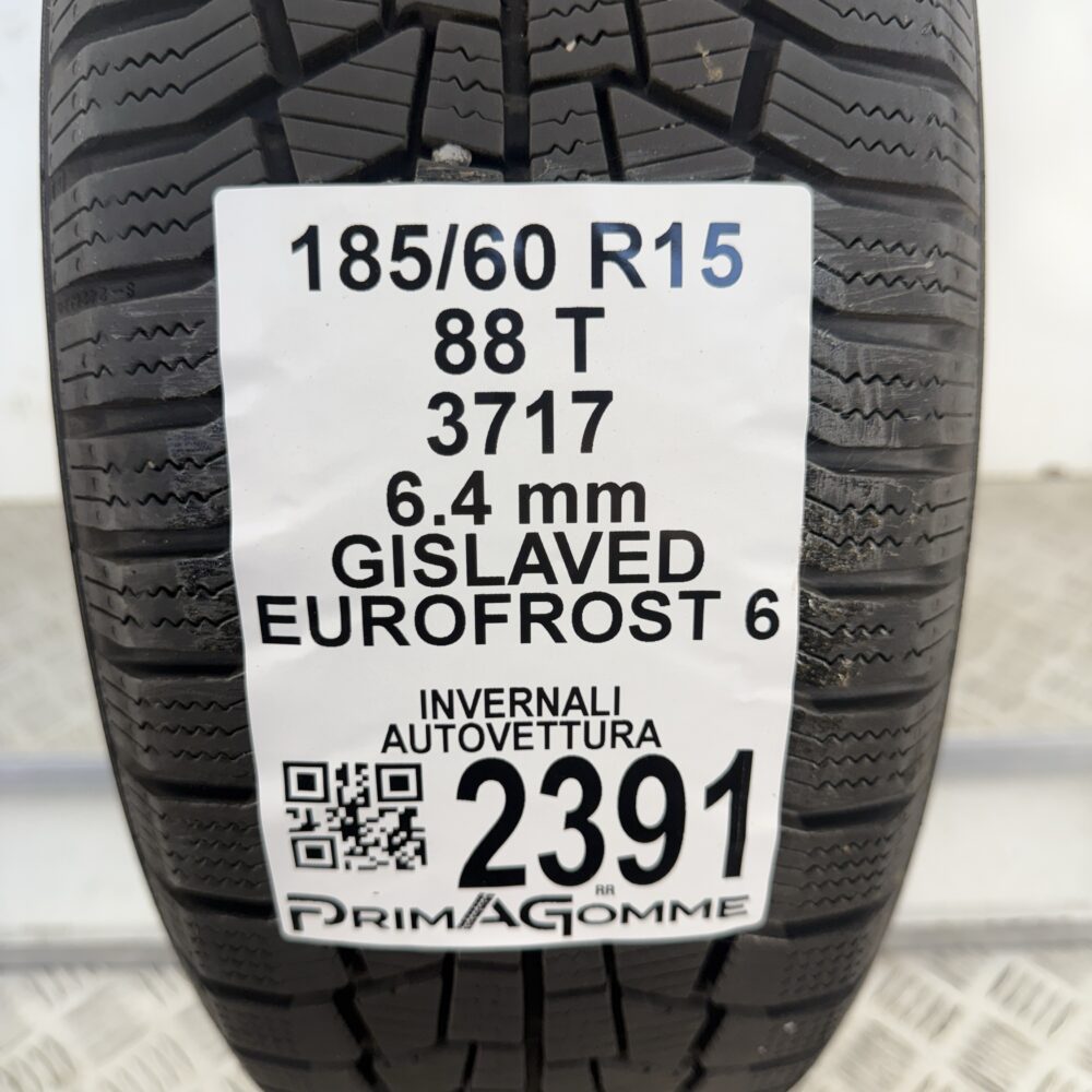 Gomma Usata 185 60 R15 88T Gislaved Eurofrost 6 80% Invernale - immagine 3