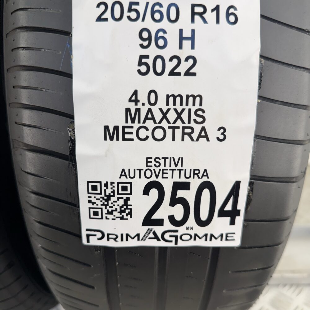 Gomme Usate 205 60 R16 96H Maxxis Mecotra 3 Estive - immagine 2