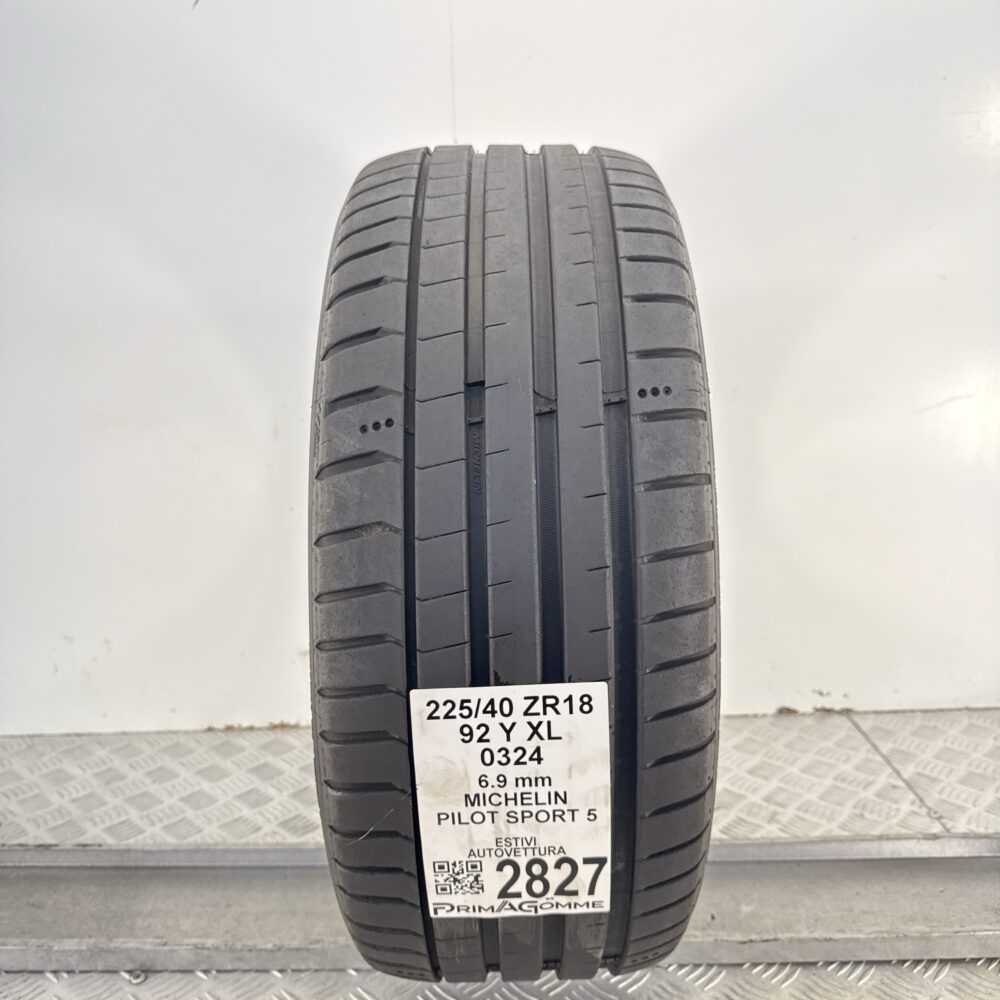 Gomma Usata 225 40 ZR18 XL 92Y Michelin Pilot Sport 5 95% Estivo