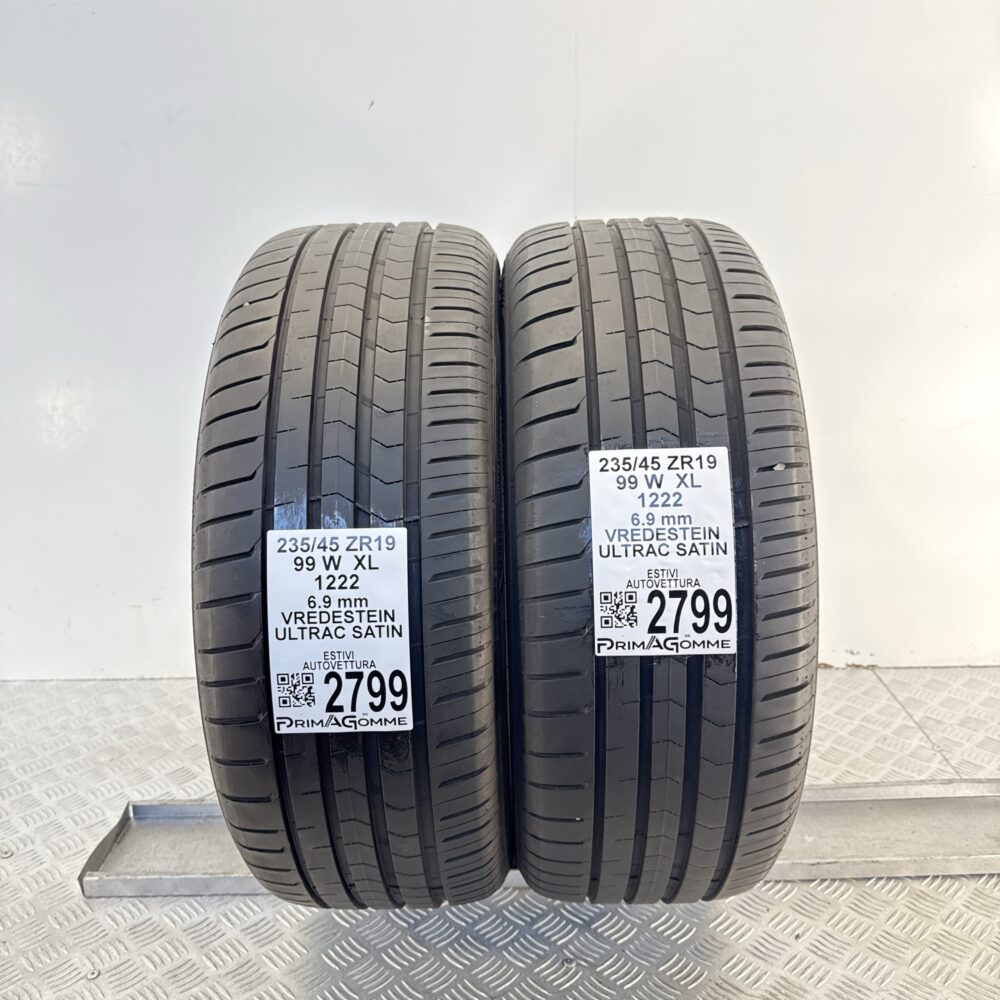 Gomme Usate 235 45 ZR19 XL 99W Vredestein Ultrac Satin 99% Estive