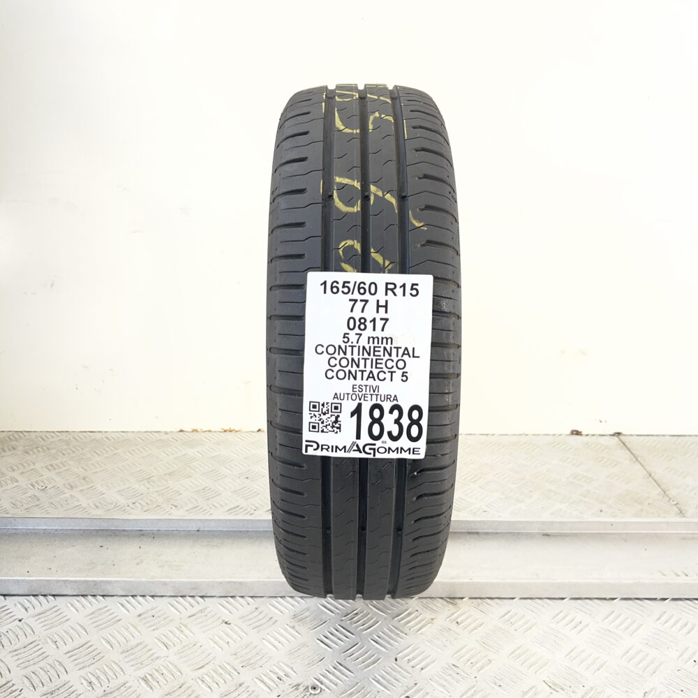Pneumatico Usato 165 60 R15 77H CONTINENTAL ContiEcoContact 5 81% Estivo