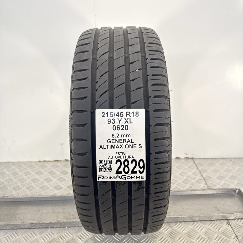 Gomma Usata 215 45 R18 XL 93Y General Altimax One S Estivo