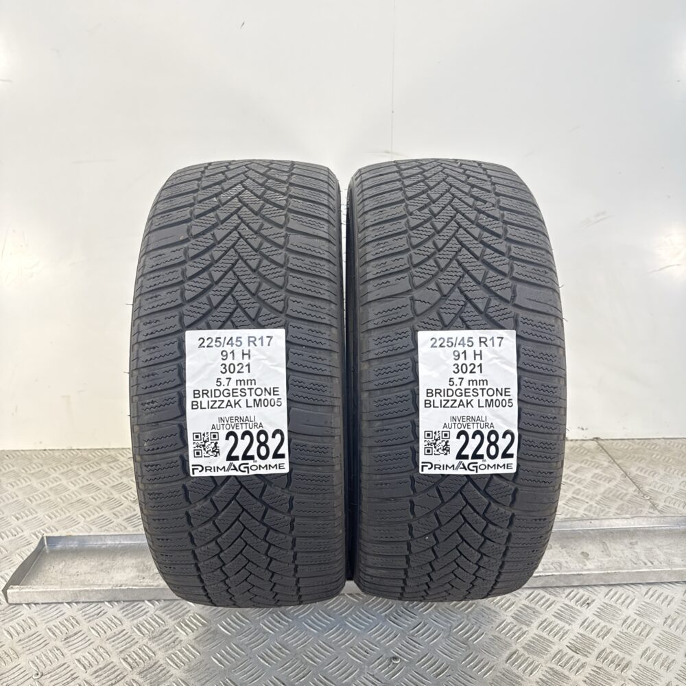 Gomme Usate 225 45 R17 91H Bridgestone Blizzak LM005 71% Invernali