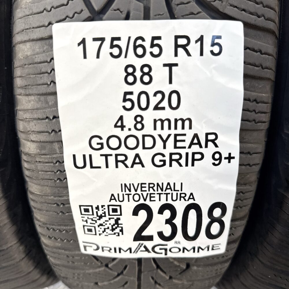 Gomme Usate 175 65 R15 88T Goodyear Ultra Grip 9+ Invernali - immagine 3