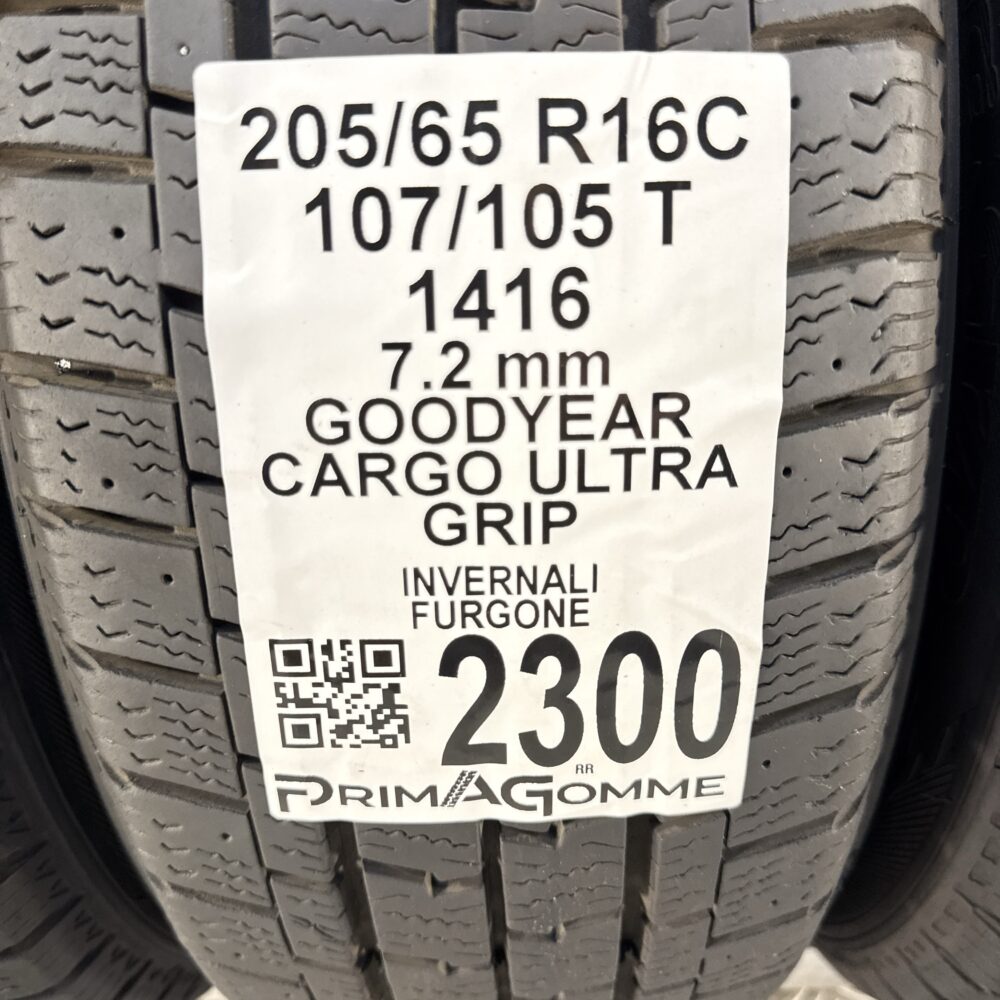 Gomme Usate 205 65 R16C 107/105T Goodyear Cargo Ultra Grip 80% Invernali - immagine 3