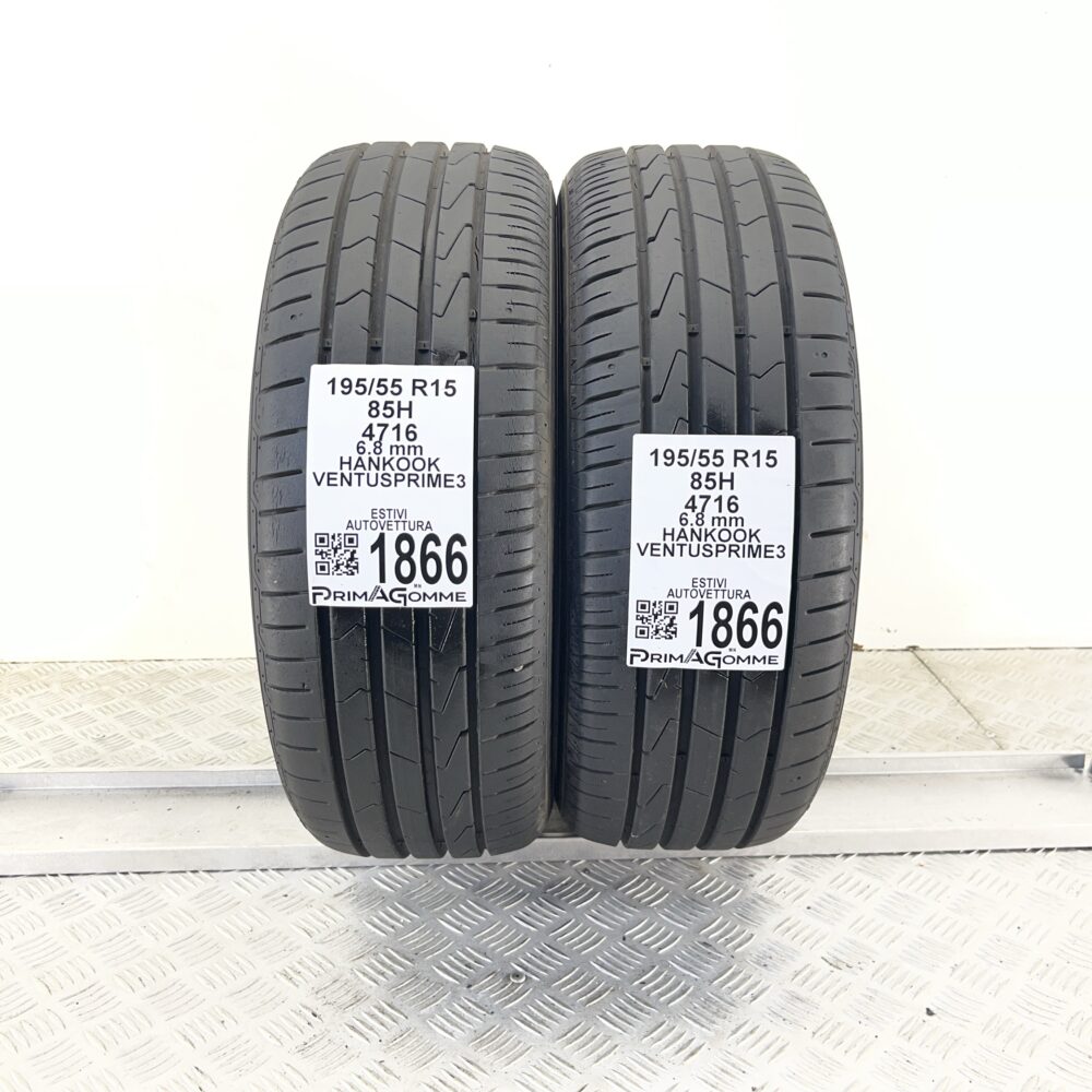 Pneumatici Usati 195 55 R15 85H HANKOOK Ventus Prime3 97% Estive