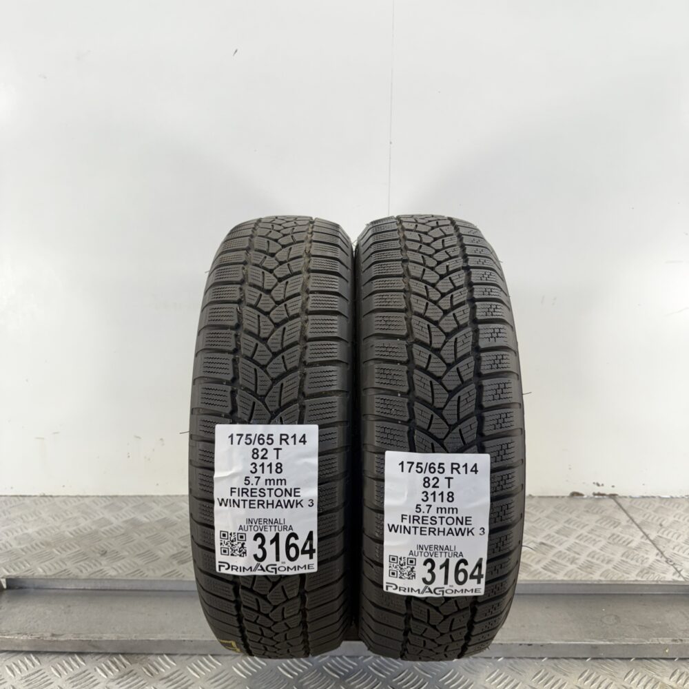 Gomme Usate 175 65 R14 82T FIRESTONE WINTERHAWK 3 81% Invernali