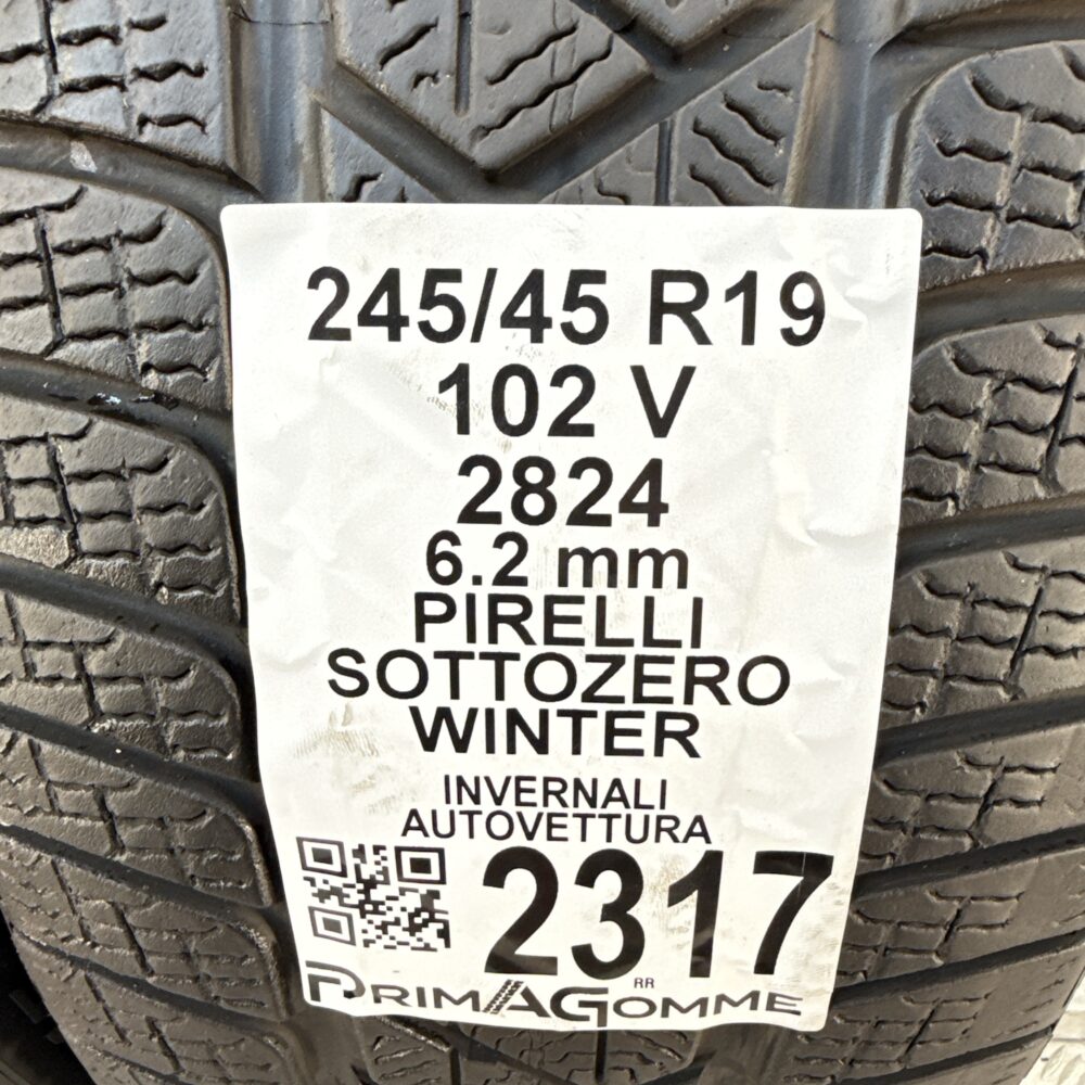 Gomme Usate 245 45 R19 102V Pirelli Sottozero Winter 78% Invernali - immagine 3