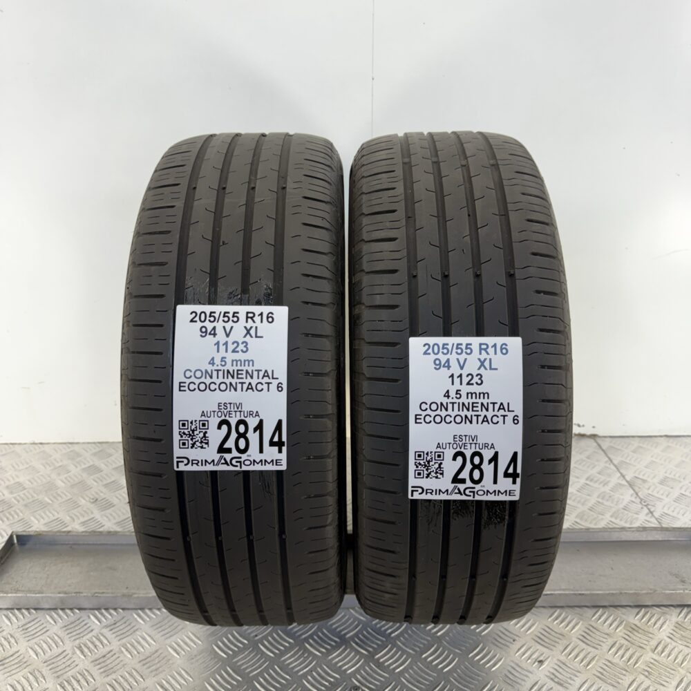 Gomme Usate 205 55 R16 XL 94V Continental EcoContact 6 Estive - immagine 9