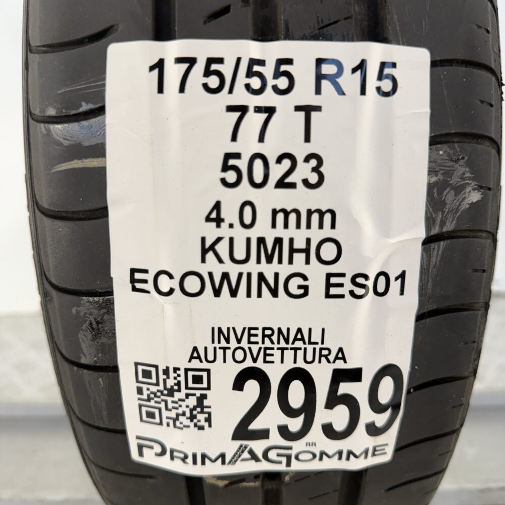 Gomma Usata 175 55 R15 77T Kumho Ecowing ES01 Invernale - immagine 3