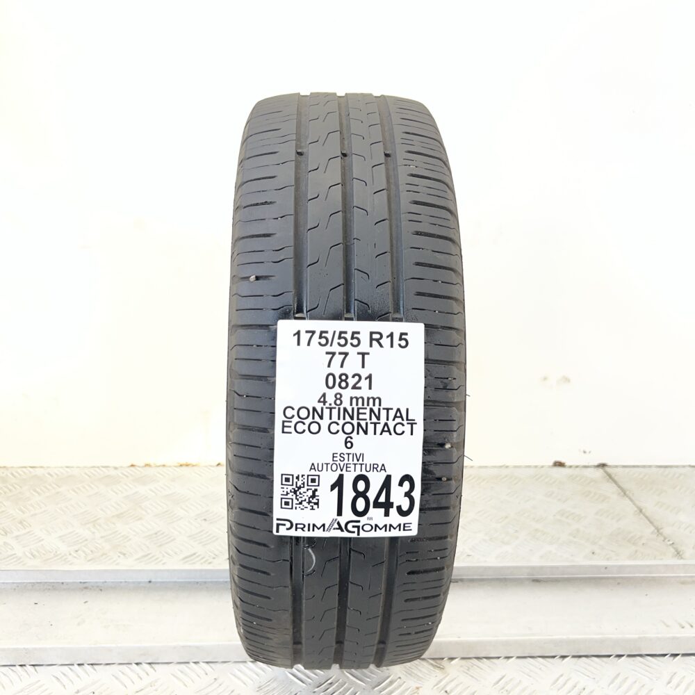 Pneumatico Usato 175 55 R15 77T CONTINENTAL Eco Contact 6 Estivo - immagine 4