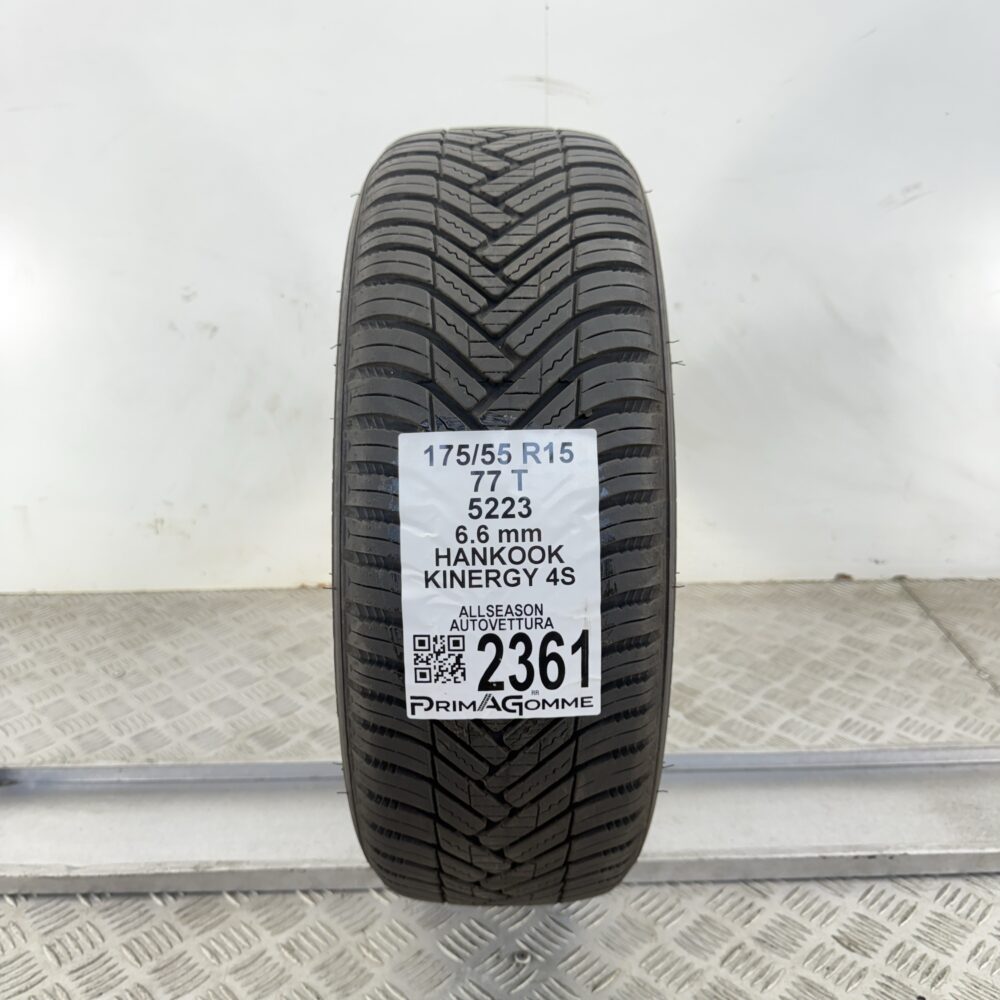 Gomma Usata 175 55 R15 77T Hankook Kinergy 4S 94% 4 Stagioni