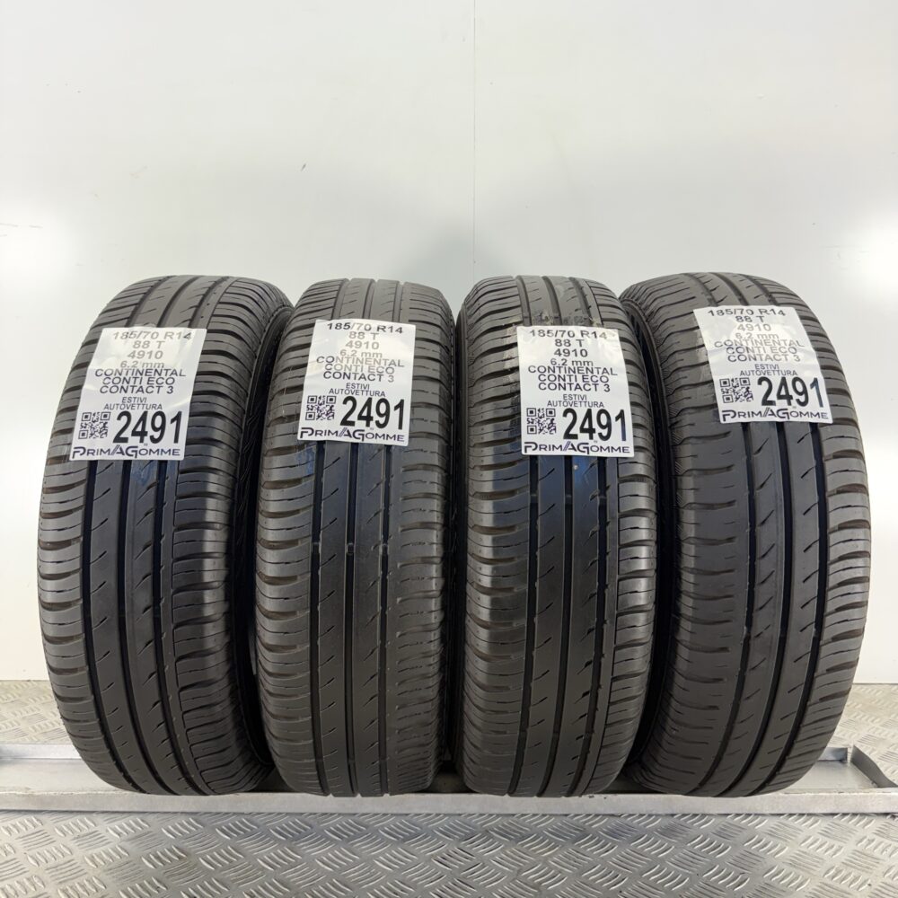 Gomme Usate 185 70 R14 88T Continental Conti Eco Contact 3 89% Estive