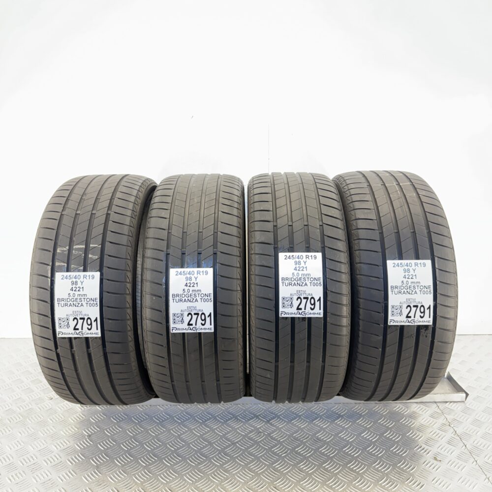 Gomme Usate 245 40 R19 98Y Bridgestone Turanza T005 71% Estive